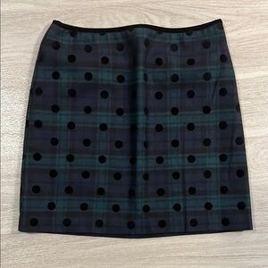 Plaid Black and Green Women's Skirt